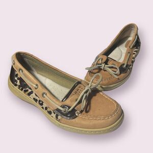 Sperry Angelfish Leopard Cheetah Loafers Boat Shoes